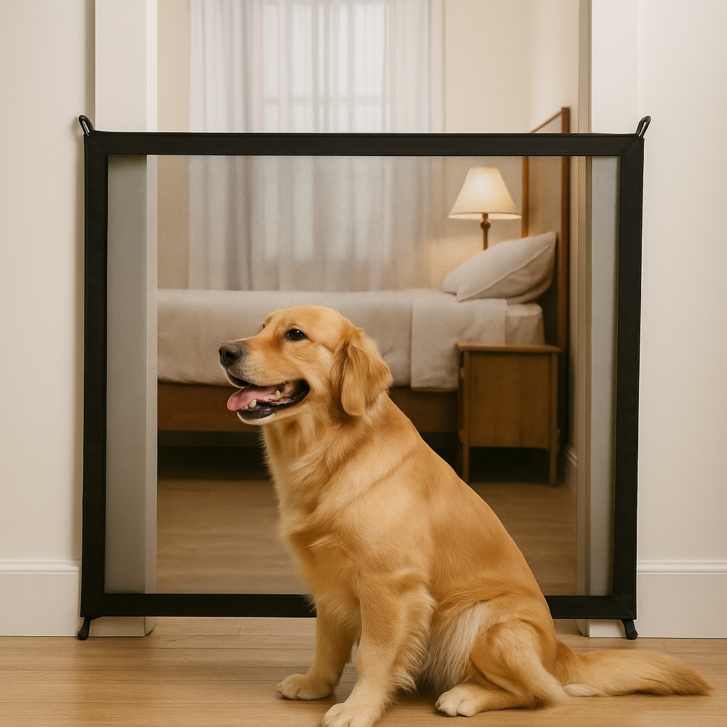 Clôture de sécurité pour chien avec 4 crochets – 2 tailles