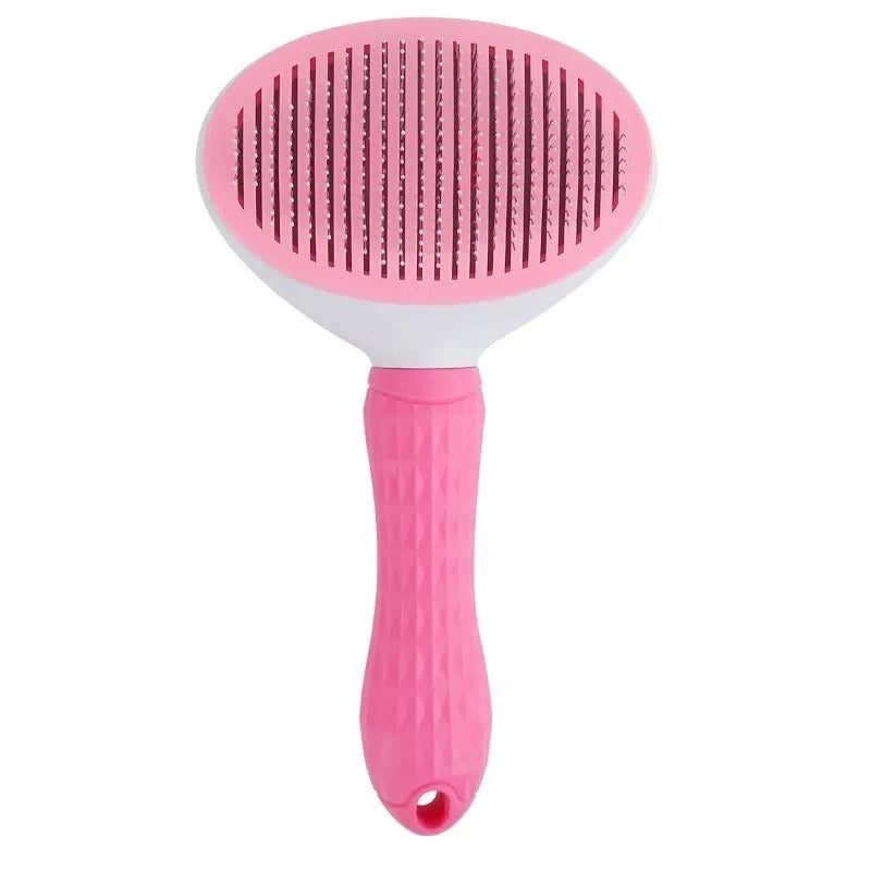 Brosse démêlante auto-nettoyante pour chien