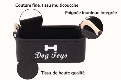 Boîte à jouets pour chiens -panier de rangement