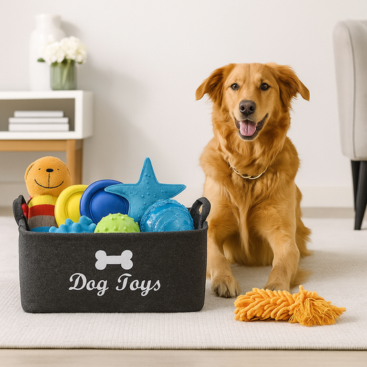 Boîte à jouets pour chiens -panier de rangement